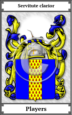 Players Family Crest Download (JPG)  Book Plated - 150 DPI