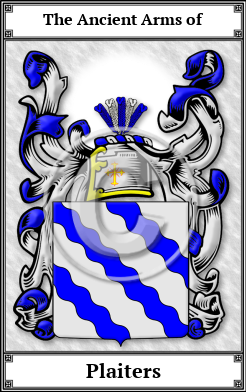 Plaiters Family Crest Download (JPG) Book Plated - 600 DPI