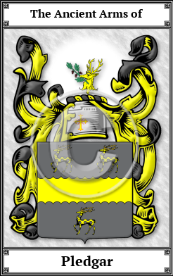 Pledgar Family Crest Download (JPG) Book Plated - 600 DPI