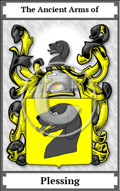 Plessing Family Crest Download (JPG)  Book Plated - 150 DPI