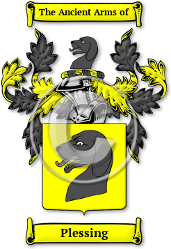 Plessing Family Crest Download (jpg) Legacy Series - 150 DPI