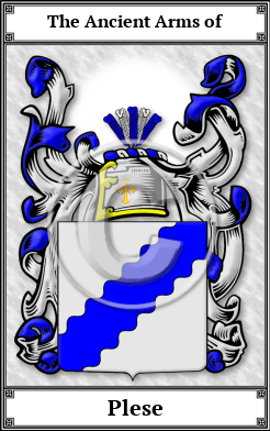 Plese Family Crest Download (JPG)  Book Plated - 150 DPI