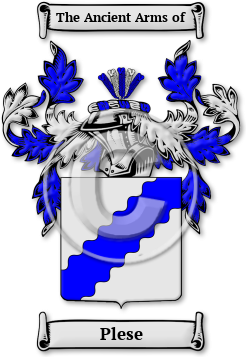 Plese Family Crest Download (jpg) Legacy Series - 150 DPI