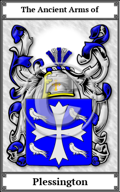 Plessington Family Crest Download (JPG)  Book Plated - 150 DPI