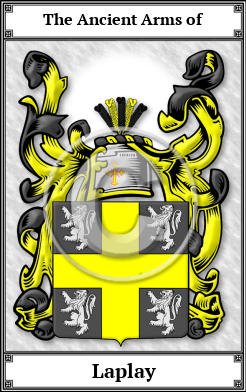Laplay Family Crest Download (JPG) Book Plated - 600 DPI