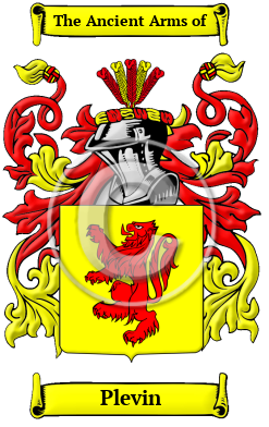 Plevin Family Crest/Coat of Arms