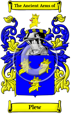 Plew Family Crest Download (JPG) Heritage Series - 600 DPI