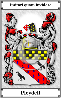 Pleydell Family Crest Download (JPG)  Book Plated - 150 DPI