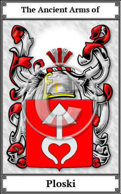 Ploski Family Crest Download (JPG)  Book Plated - 150 DPI