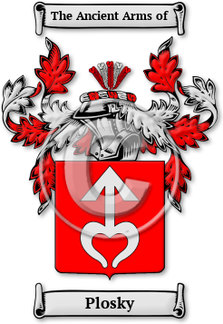 Plosky Family Crest Download (jpg) Legacy Series - 150 DPI