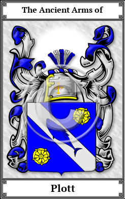 Plott Family Crest Download (JPG) Book Plated - 600 DPI