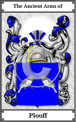 Plouff Family Crest Download (JPG)  Book Plated - 150 DPI