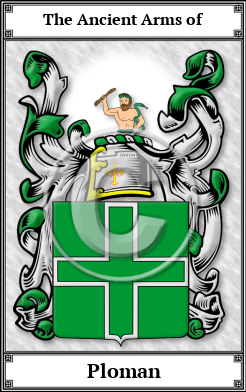 Ploman Family Crest Download (JPG)  Book Plated - 150 DPI