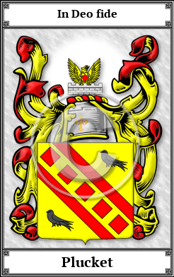 Plucket Family Crest Download (JPG)  Book Plated - 150 DPI