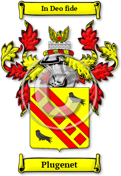 Plugenet Family Crest Download (jpg) Legacy Series - 150 DPI