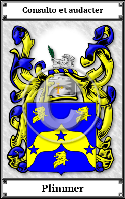 Plimmer Family Crest Download (JPG)  Book Plated - 150 DPI