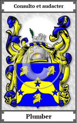 Plumber Family Crest Download (JPG)  Book Plated - 150 DPI