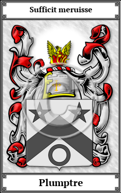Plumptre Family Crest Download (JPG)  Book Plated - 150 DPI