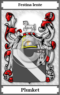 Plunket Family Crest Download (JPG) Book Plated - 600 DPI