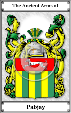 Pabjay Family Crest Download (JPG)  Book Plated - 150 DPI