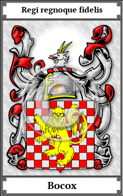 Bocox Family Crest Download (JPG)  Book Plated - 150 DPI