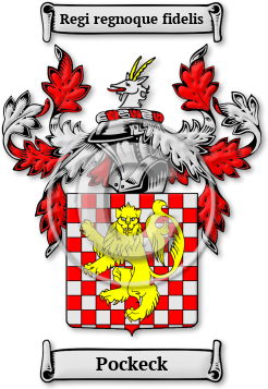 Pockeck Family Crest Download (jpg) Legacy Series - 150 DPI