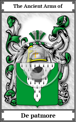 De patmore Family Crest Download (JPG)  Book Plated - 150 DPI