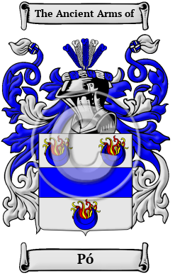 Pó Family Crest/Coat of Arms