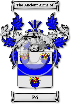 Pó Family Crest Download (jpg) Legacy Series - 150 DPI
