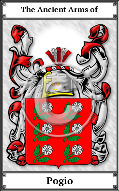 Pogio Family Crest Download (JPG)  Book Plated - 150 DPI