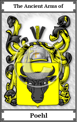 Poehl Family Crest Download (JPG) Book Plated - 600 DPI
