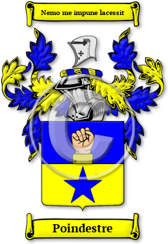 Poindestre Family Crest Download (jpg) Legacy Series - 150 DPI