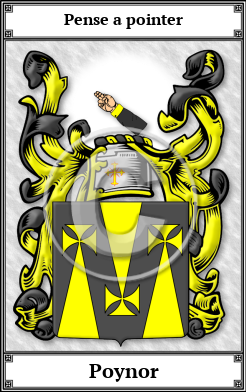 Poynor Family Crest Download (JPG) Book Plated - 600 DPI