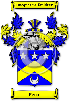 Perie Family Crest Download (JPG) Legacy Series - 600 DPI