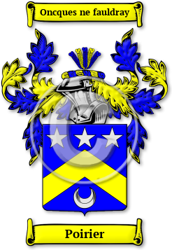 Poirier Family Crest Download (jpg) Legacy Series - 150 DPI