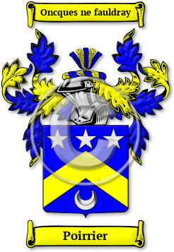 Poirrier Family Crest Download (JPG) Legacy Series - 600 DPI