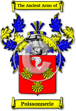 Poissonnerie Family Crest Download (jpg) Legacy Series - 150 DPI