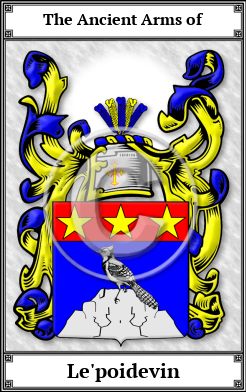 Le'poidevin Family Crest Download (JPG) Book Plated - 600 DPI