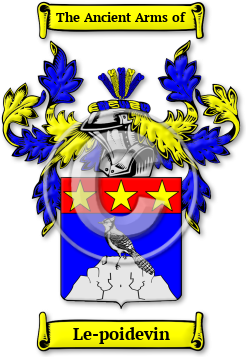 Le-poidevin Family Crest Download (jpg) Legacy Series - 150 DPI