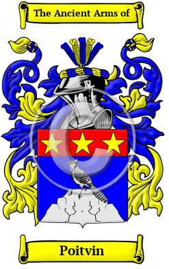Poitvin Family Crest/Coat of Arms