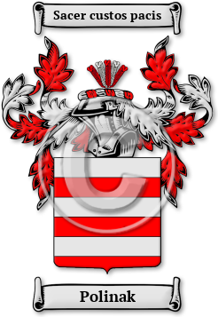 Polinak Family Crest Download (JPG) Legacy Series - 600 DPI