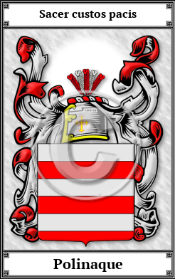 Polinaque Family Crest Download (JPG) Book Plated - 600 DPI