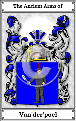 Van'der'poel Family Crest Download (JPG)  Book Plated - 150 DPI