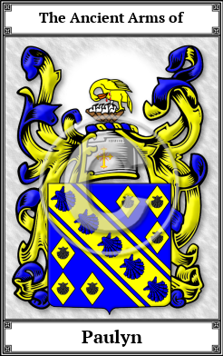 Paulyn Family Crest Download (JPG)  Book Plated - 150 DPI