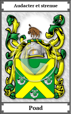 Poad Family Crest Download (JPG)  Book Plated - 150 DPI
