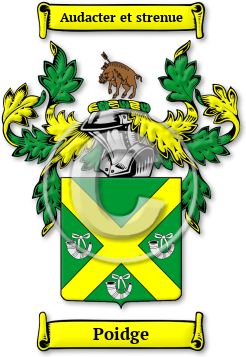 Poidge Family Crest Download (jpg) Legacy Series - 150 DPI