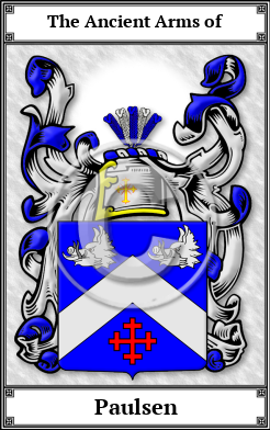 Paulsen Family Crest Download (JPG) Book Plated - 600 DPI