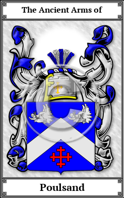 Poulsand Family Crest Download (JPG)  Book Plated - 150 DPI