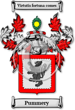 Pummery Family Crest Download (jpg) Legacy Series - 150 DPI