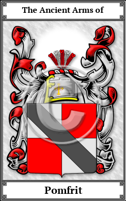 Pomfrit Family Crest Download (JPG)  Book Plated - 150 DPI
